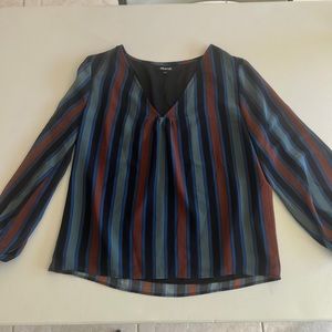🎉LIKE NEW🎉 Madewell Striped Flowy Vneck Blouse